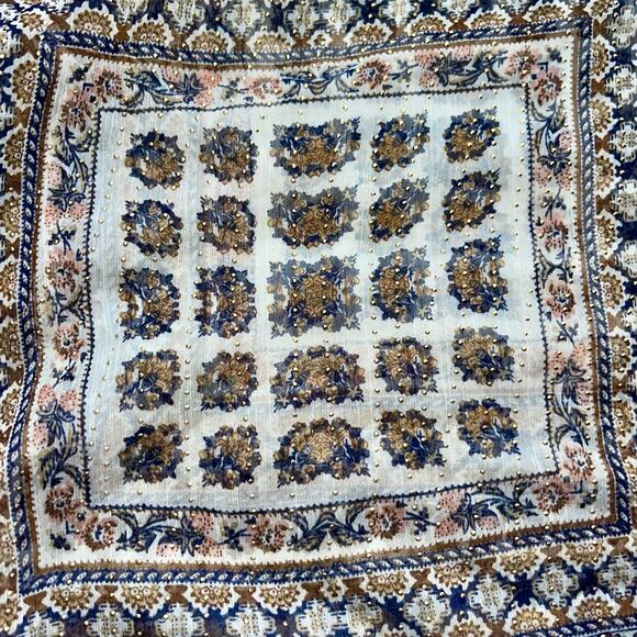 Anthropologie Blouse Sheer Balloon Sleeve Ruffle Boxy Lagenlook Eva Franco - Picture 8 of 11